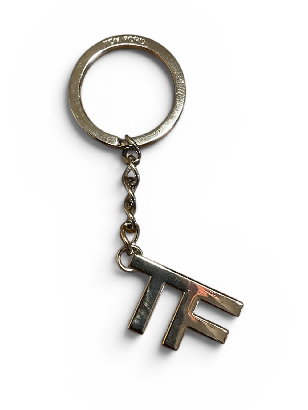 Tom Ford Silver Metal Keychain
